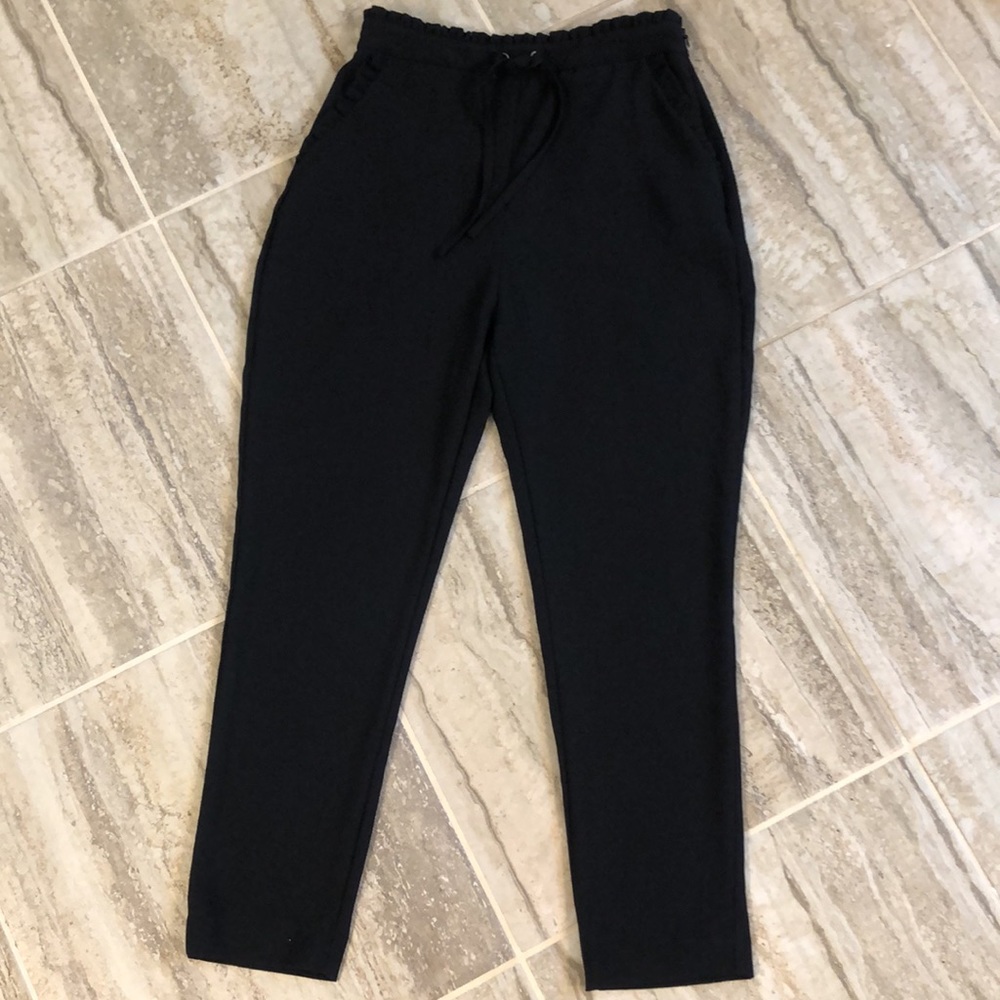 Daniel Cremieux Jenna Paper Bag Ruffle Cropped Pant Size 2